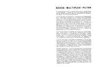 Revox MPX-Filter-Owners-Manual 